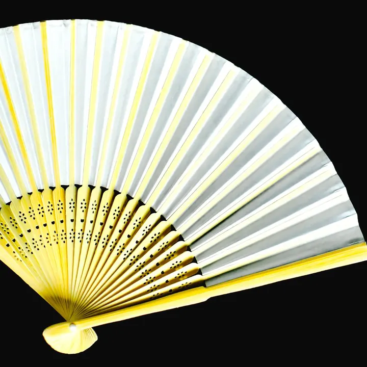 Open bamboo and paper folding hand fan